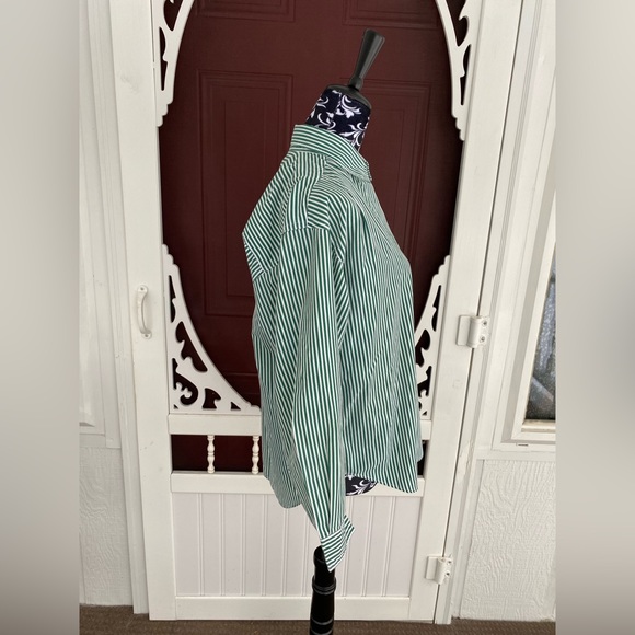 Separate Issue Women’s Striped Pleated Long Sleeve Button Up Shirt Size 10 - Picture 6 of 16